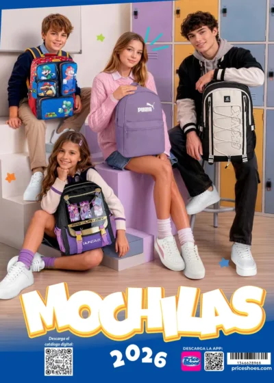 Catalogo Price Shoes Mochilas 2026 México